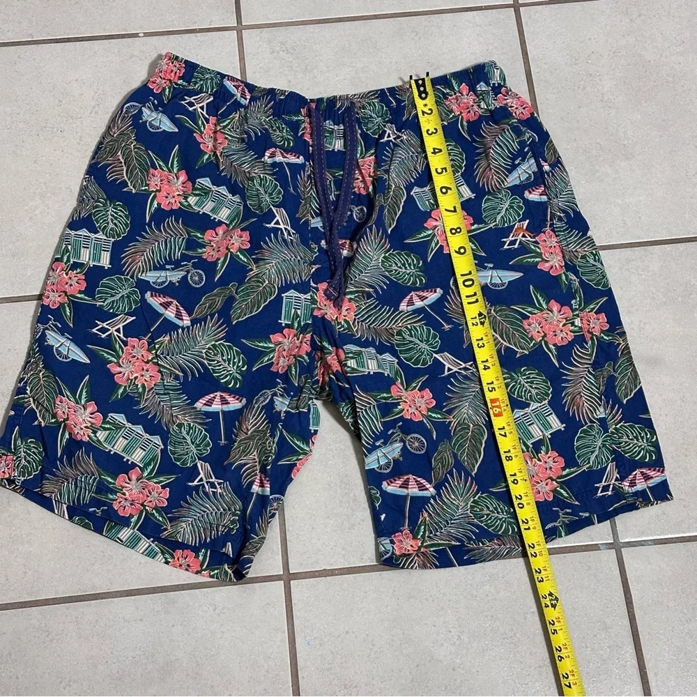 Tommy Bahama Men Scenic Woven Lounge Blue Floral ‎ Swim Trunks Shorts size L